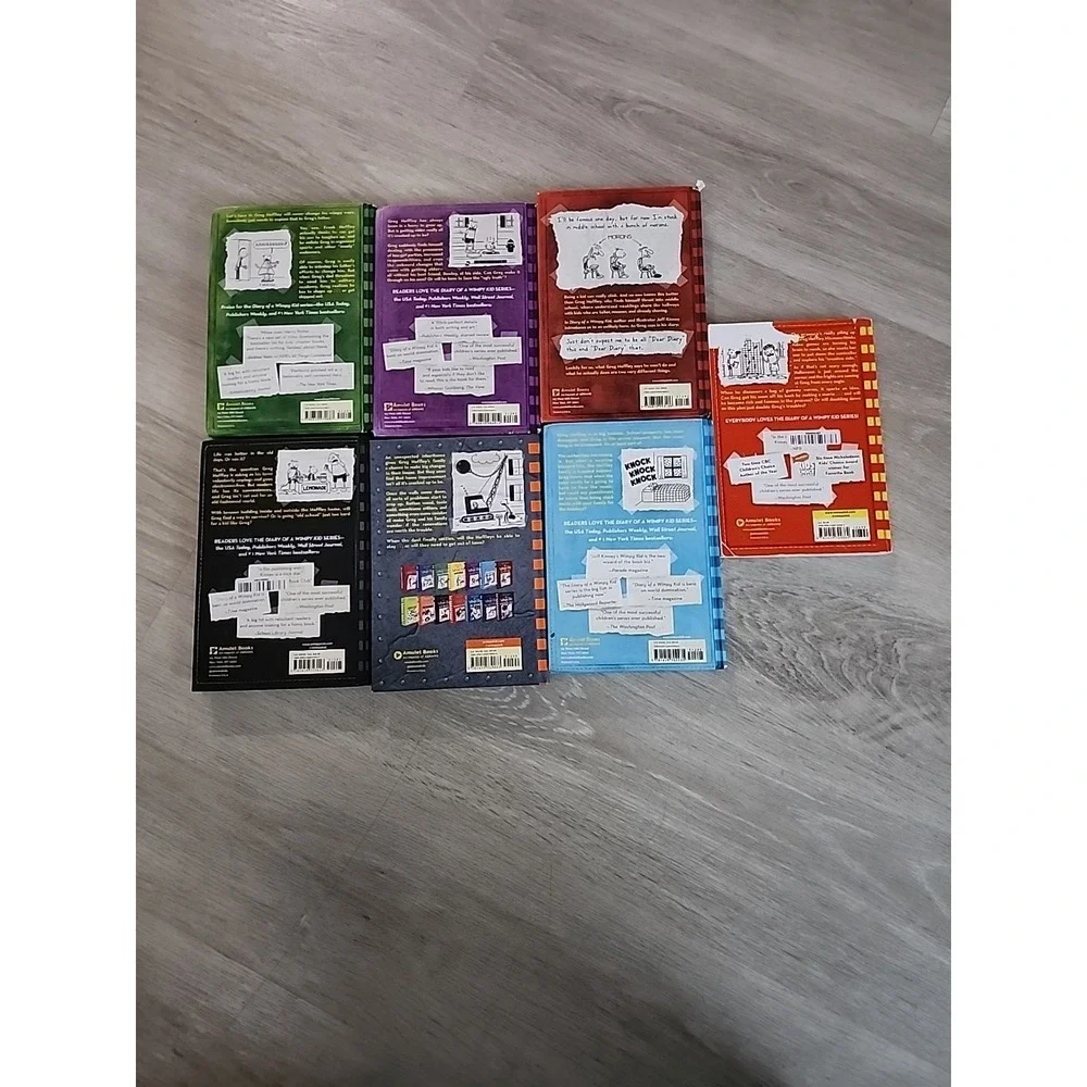 Diary Of A Wimpy Kid Book Bundle, 7 Used Books